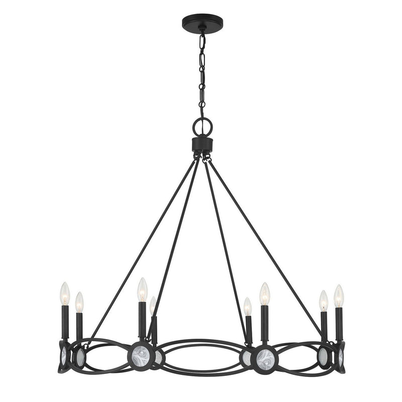 Minette 8-Light Chandelier in Matte Black