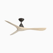 Carve 60" Outdoor Ceiling Fan in Bronze / White Oak