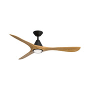 Carve 60" Outdoor Ceiling Fan in Matte Black / Honey Oak