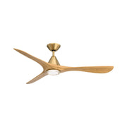 Carve 60" Outdoor Ceiling Fan in Soft Brass / Honey Oak