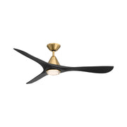 Carve 60" Outdoor Ceiling Fan in Soft Brass / Matte Black