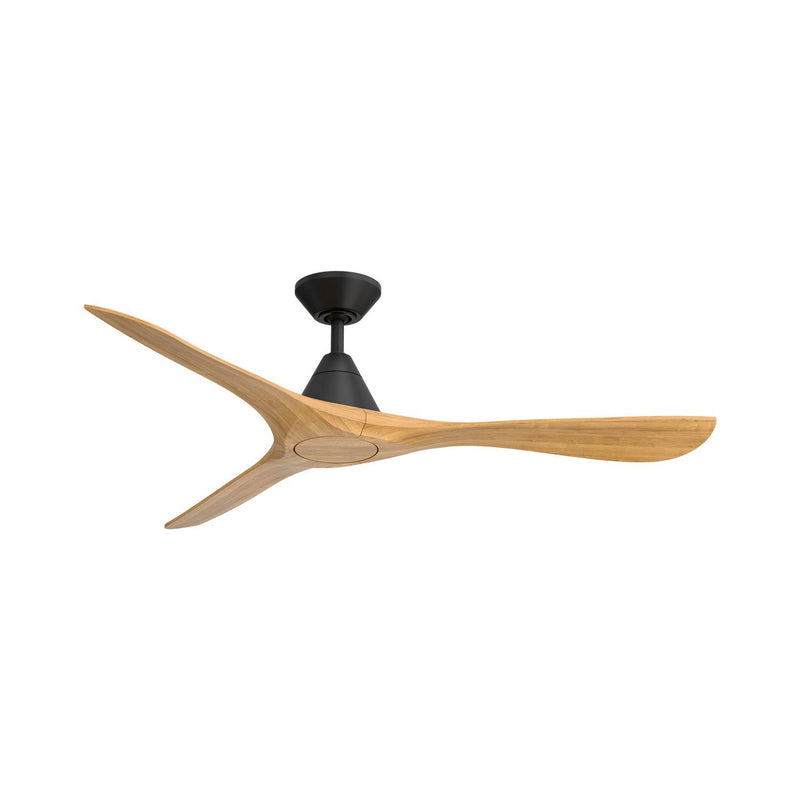 Carve 60" Outdoor Ceiling Fan in Matte Black / Honey Oak
