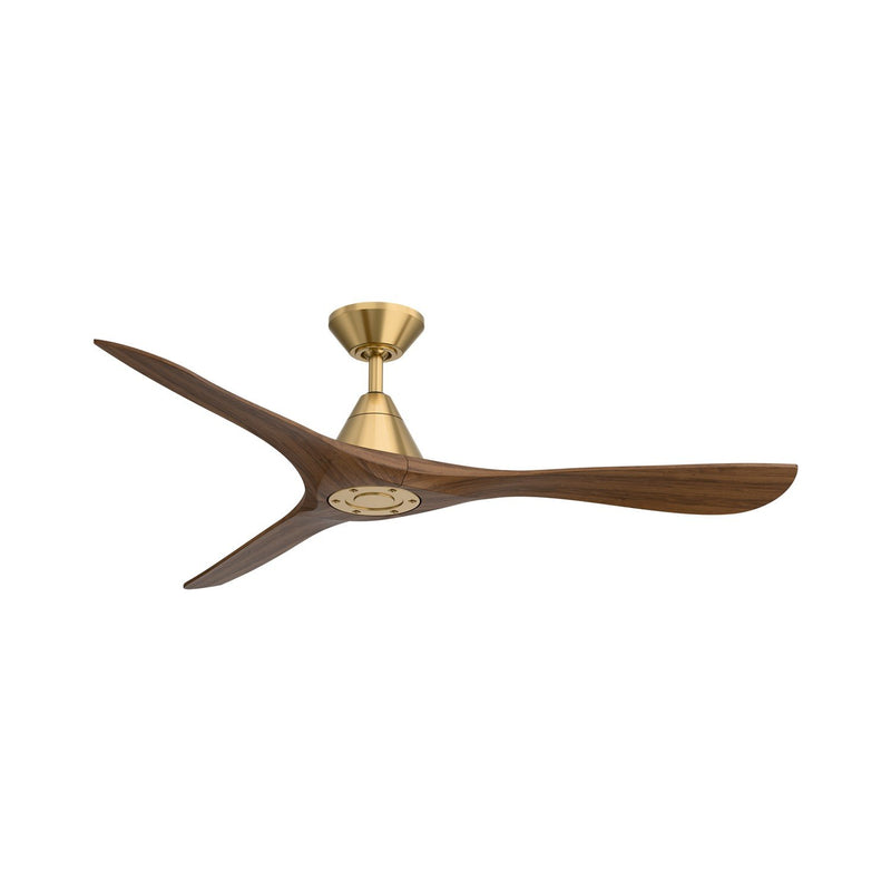 Carve 60" Outdoor Ceiling Fan in Soft Brass / Distressed Koa