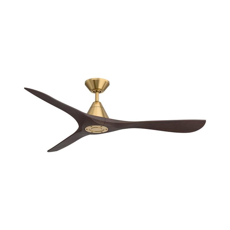 Carve 60" Outdoor Ceiling Fan in Soft Brass / Dark Walnut