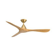 Carve 60" Outdoor Ceiling Fan in Soft Brass / Honey Oak