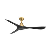 Carve 60" Outdoor Ceiling Fan in Soft Brass / Matte Black