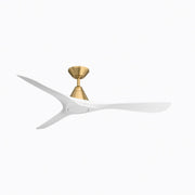 Carve 60" Outdoor Ceiling Fan in Soft Brass / Matte White