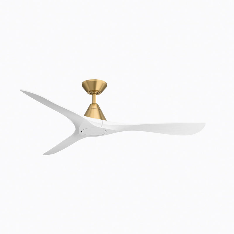 Carve 60" Outdoor Ceiling Fan in Soft Brass / Matte White