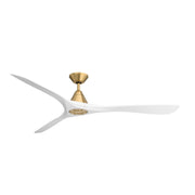 Carve 72" Outdoor Ceiling Fan in Soft Brass / Matte White
