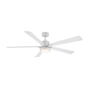 Radiant 64" Outdoor Ceiling Fan with Light in Matte White