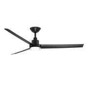 Bolo 62" Outdoor Ceiling Fan with Light in Matte Black