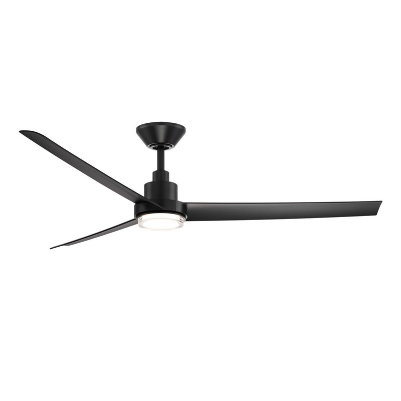 Bolo 62" Outdoor Ceiling Fan with Light in Matte Black
