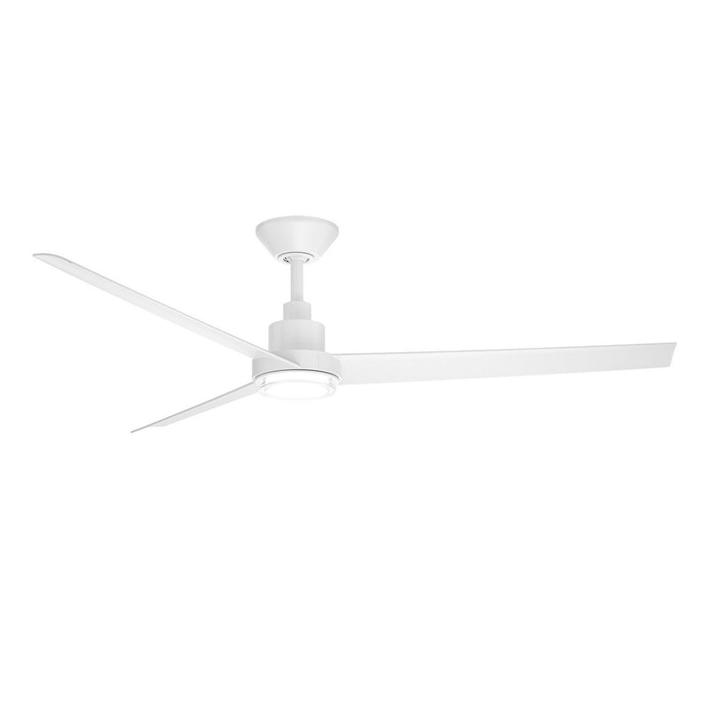 Bolo 62" Outdoor Ceiling Fan with Light in Matte White
