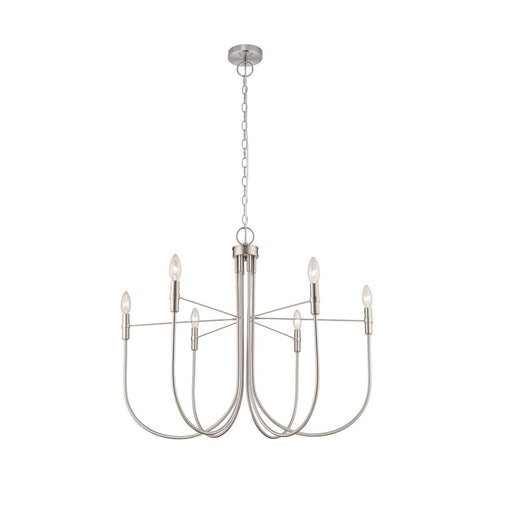Foundry 6-Light Chandelier in Brushed Nickel