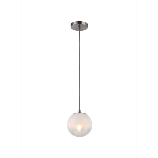 Moonlight Globe Pendant in Satin Nickel