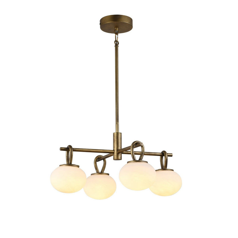 Velora 4-Light LED Chandelier in Legacy Brass