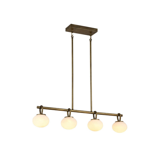 Velora 4-Light LED Linear Pendant in Legacy Brass