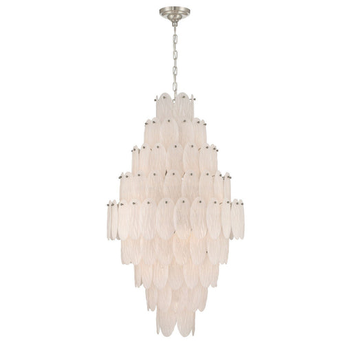 Serena 19-Light Tall Chandelier in Satin Nickel