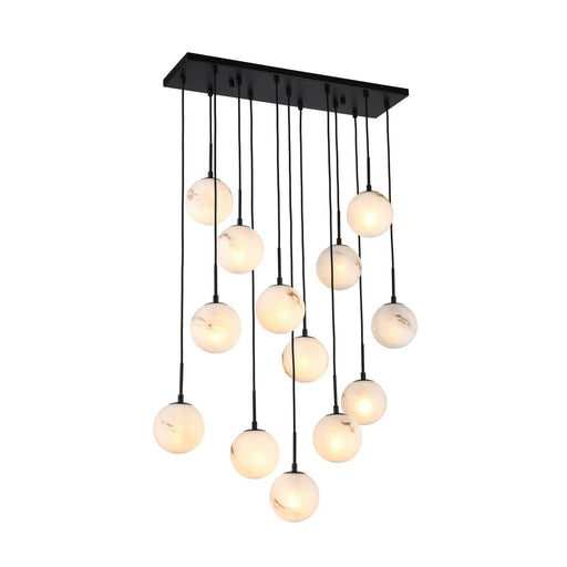 Nightfall 13-Light Cluster Pendant in Black