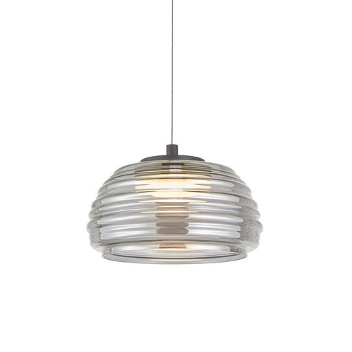 Haze LED Pendant in Black/smoke