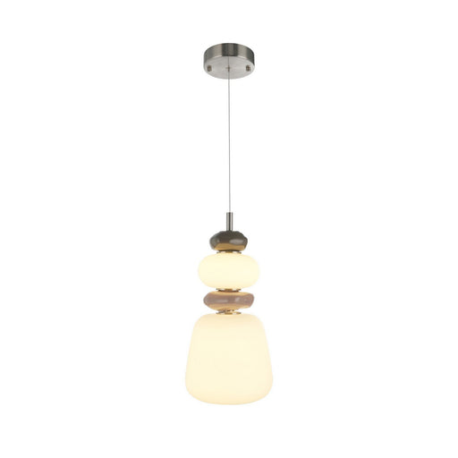 Strata Short LED Mini Pendant in Satin Nickel