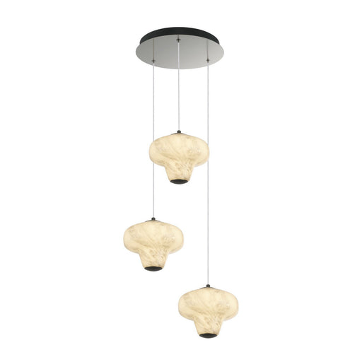 Solara 3-Light LED Cluster Pendant in Graphite