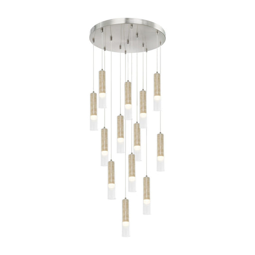 Zara 13-Light LED Pendant in Brushed Nickel