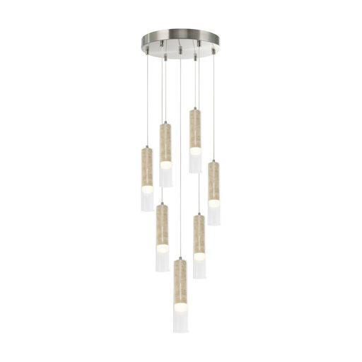 Zara 7-Light LED Pendant in Brushed Nickel