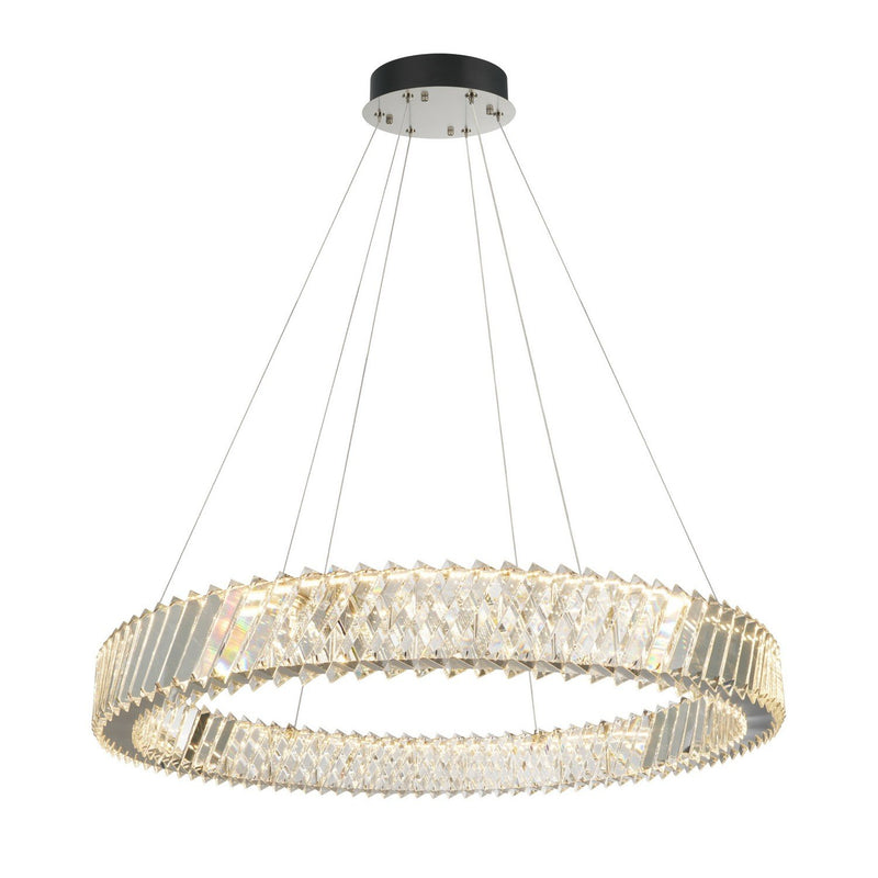 Alya 32" LED Pendant in Polished Nickel