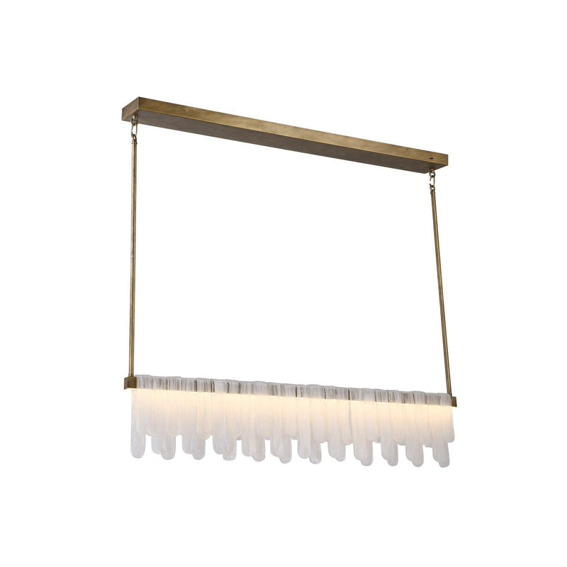 Roselle 39" LED Linear Pendant in Legacy Brass