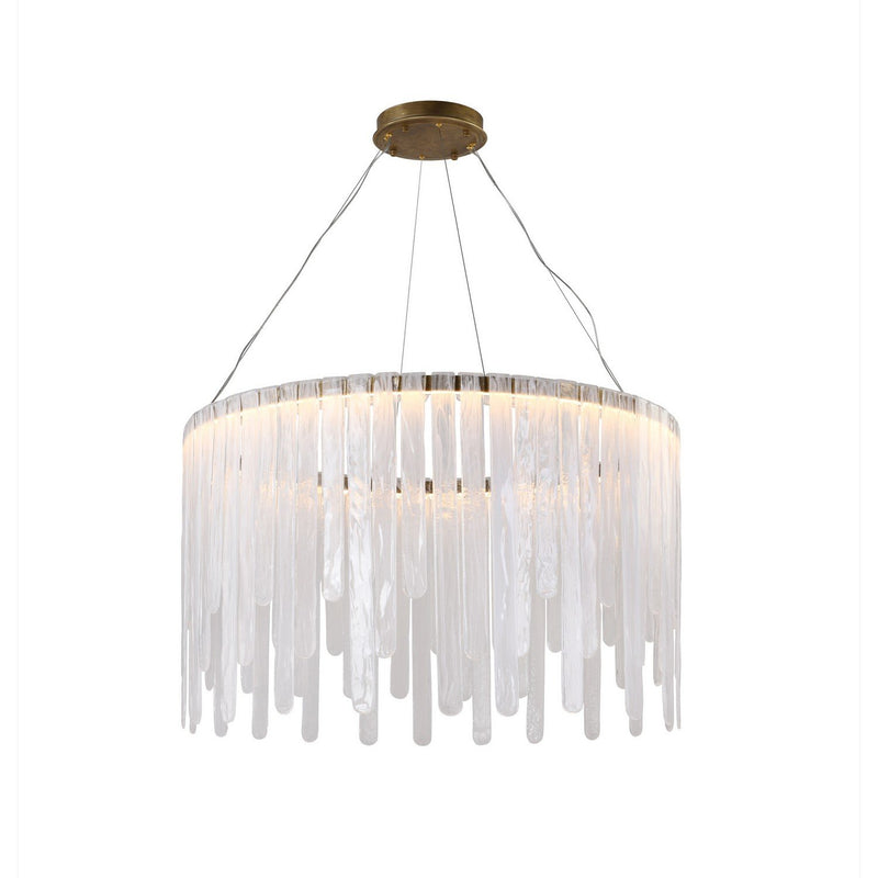 Roselle 40" LED Multi-Tier Pendant in Legacy Brass