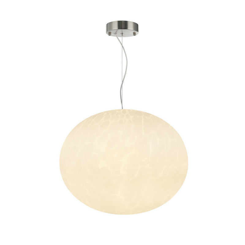 Portico 16" LED Globe Pendant in Satin Nickel