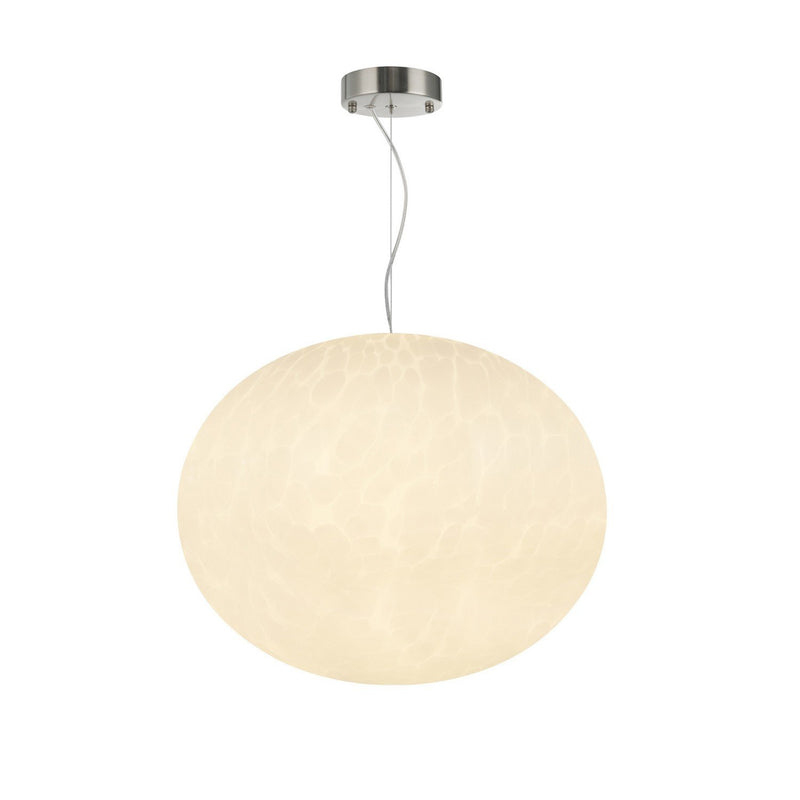 Portico 20" LED Globe Pendant in Satin Nickel