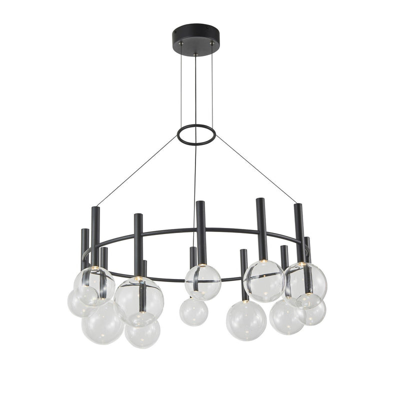 Terra 12-Light LED Chandelier in Black