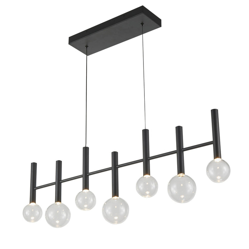 Terra 7-Light LED Linear Pendant in Black