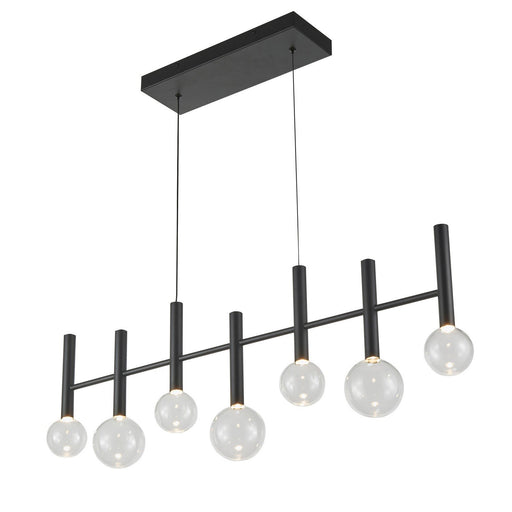 Terra 7-Light LED Linear Pendant in Black
