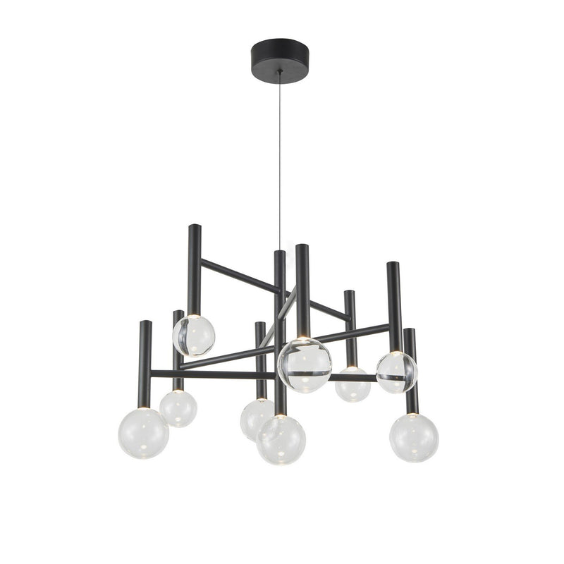 Terra 9-Light LED Chandelier in Black