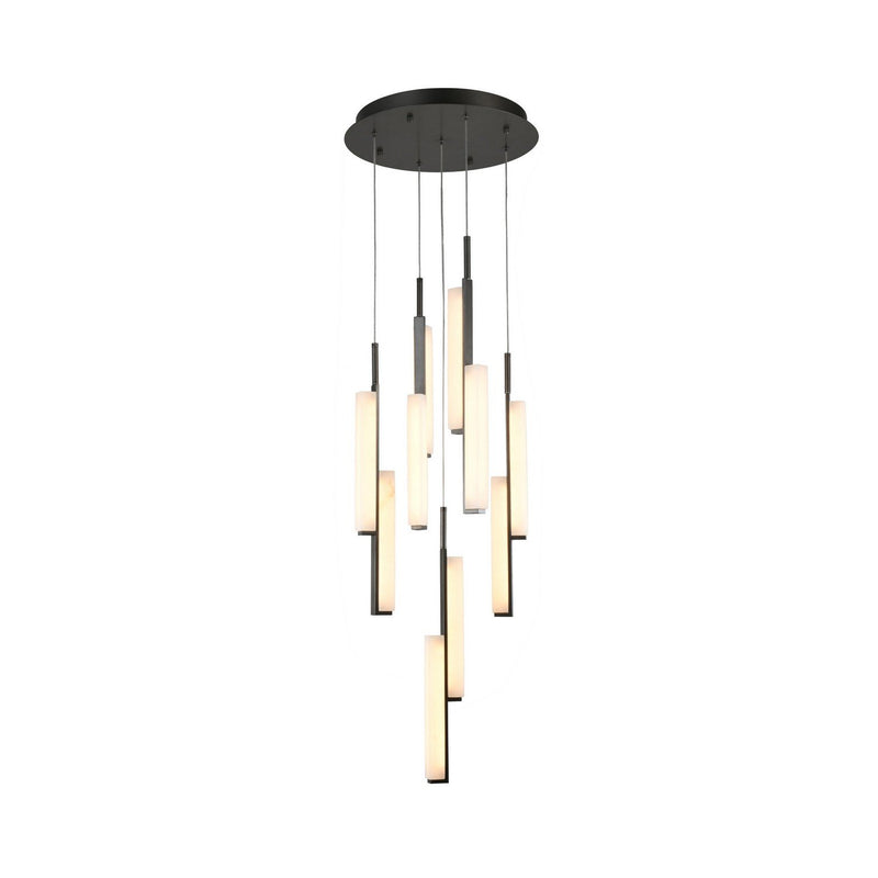 Lumina 20" LED Cluster Pendant in Forged Bronze