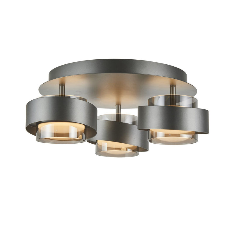 Axis 3-Light LED Semi-Flush Mount in Graphite