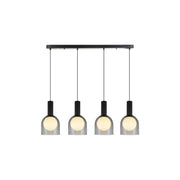 Juna 4-Light Linear Pendant in Black