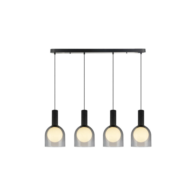 Juna 4-Light Linear Pendant in Black