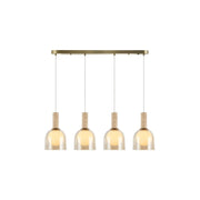 Juna 4-Light Linear Pendant in Brass