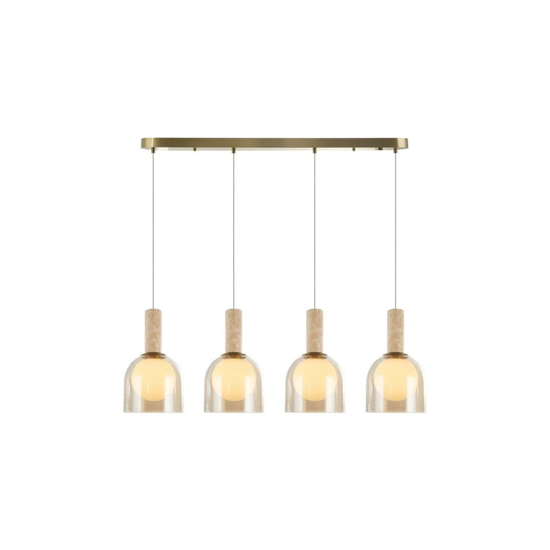 Juna 4-Light Linear Pendant in Brass