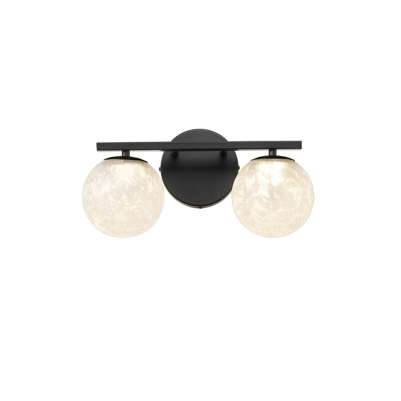 Forma 2-Light LED Bath Vanity Light in Black