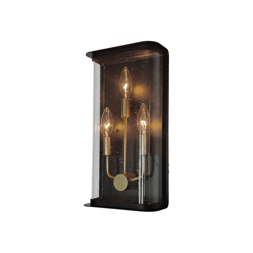 Stonegate 3-Light Outdoor Wall Lantern in Black