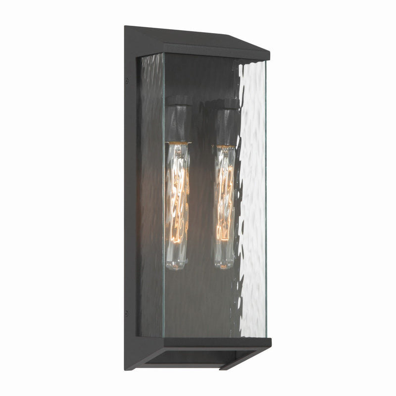 Azure 2-Light Outdoor Wall Lantern in Black