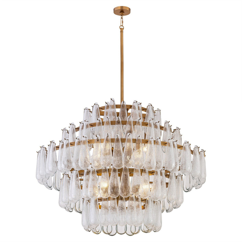 Vionne 8-Light 32" Pendant in Legacy Brass