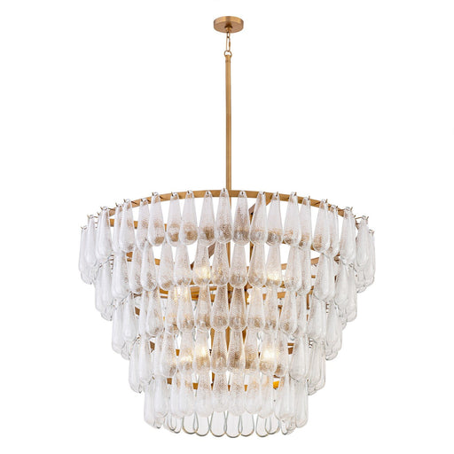 Vionne 8-Light 35" Pendant in Legacy Brass
