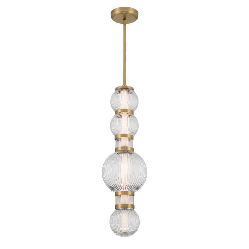 Cordel Medium LED Mini Pendant in Legacy Brass