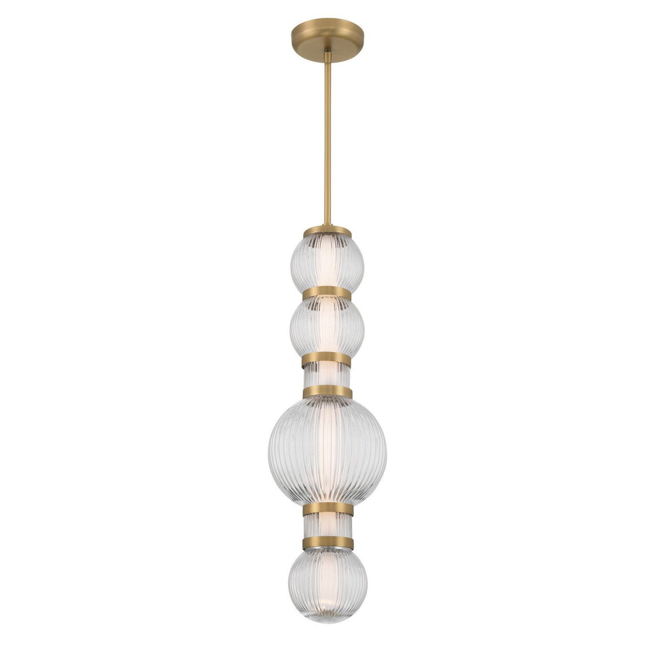 Cordel Medium LED Mini Pendant in Legacy Brass
